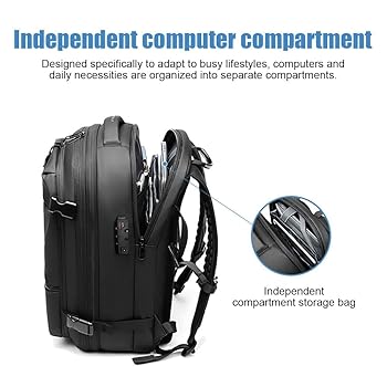 Amazon.co.jp: 真空圧縮機能付き拡張可能な大容量バックパック